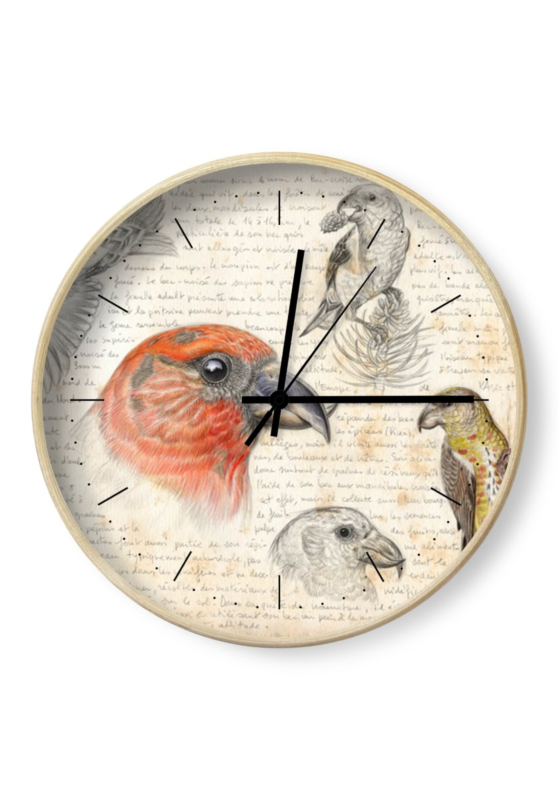 Marcello-art : Accessoires de décoration Horloge 460 Bec-croisé des sapins