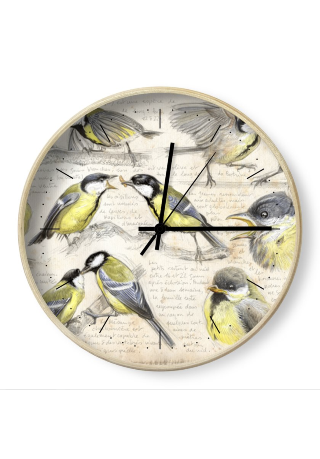 Marcello-art: Decoration accessoiries Clock 472 Great Tit (Parus major)